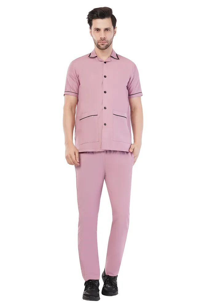 Mens Staff Uniform Apron Collar